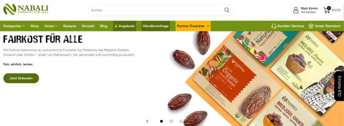 Nabali Fairkost International E-Commerce Website Case Study